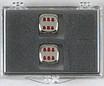 Metal Dice: Pair of Red Pipped 16mm d6 (2)