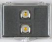 Metal Dice: Pair of Yellow Pipped 16mm d6 (2)