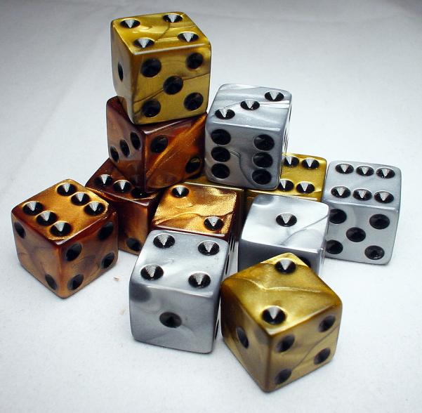 Koplow RPG Dice Sets: Assorted Olympic 16mm d6 (12)