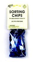 Game Accessories: Transparent Blue Sorting Chips (250)