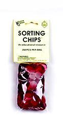 Game Accessories: Transparent Red Sorting Chips (250)
