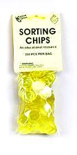 Game Accessories: Transparent Yellow Sorting Chips (250)