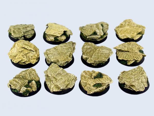 Battle Bases: Shale Bases, Round 25mm (5) 