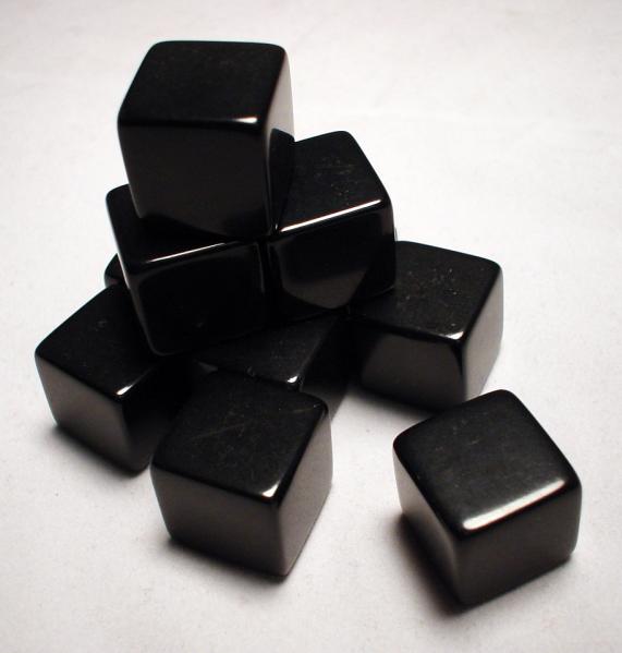 Blank Dice: 16mm Black Opaque Blank d6 (1)