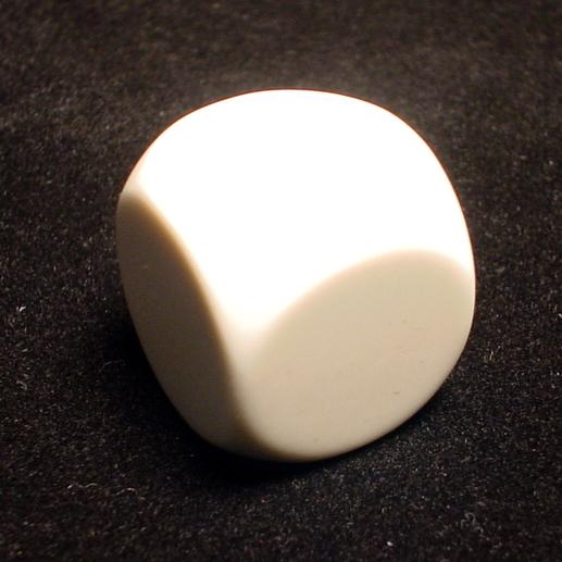 Chessex Special Dice: 22mm White Opaque Blank d6