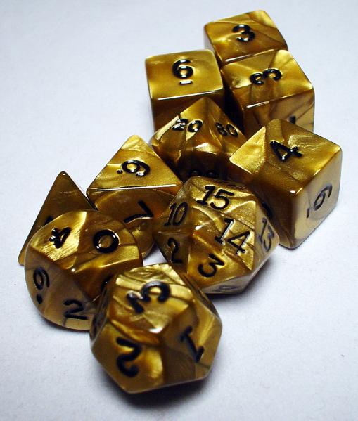 Koplow RPG Dice Sets: Gold/Black Olympic Polyhedral 10-Die Set