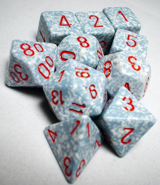 Koplow RPG Dice Sets: Air Speckled Polyhedral 10-Die Set