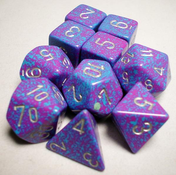 Koplow RPG Dice Sets: Silver Tetra Polyhedral 10-Die Set
