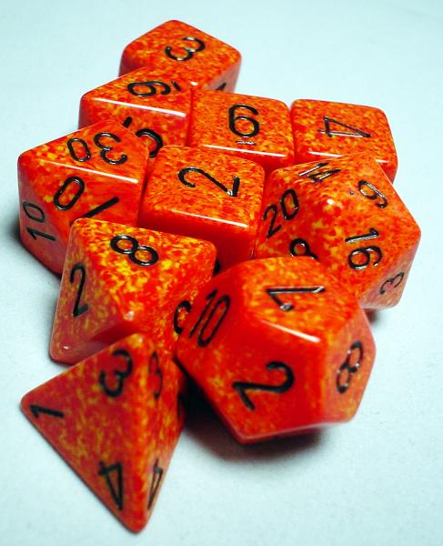 Koplow RPG Dice Sets: Fire Polyhedral 10-Die Set