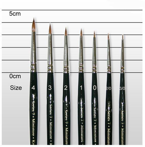 Series 7 Kolinsky Sable: Miniatures Round Brush #2