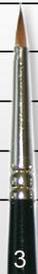 Series 7 Kolinsky Sable: Miniatures Round Brush #3
