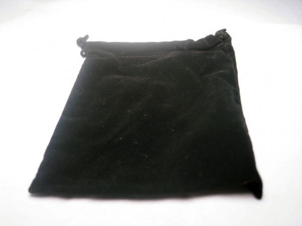 Small Black Cloth Dice Bag (4''x5'')