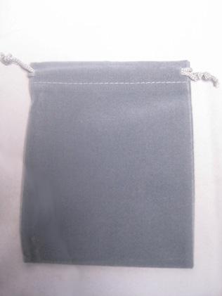Small Gray Cloth Dice Bag (4''x5'')