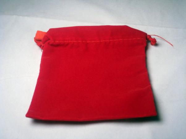 Small Red Cloth Dice Bag (4''x5'')