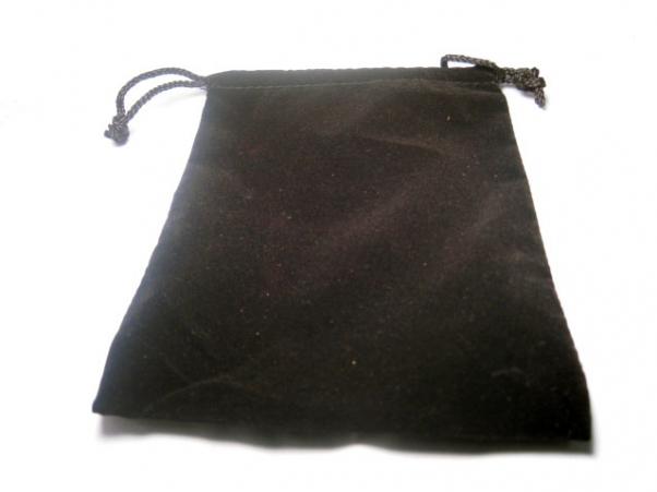 Large Black Cloth Dice Bag (6''x9'')