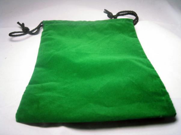 Large Green Cloth Dice Bag (6''x9'')