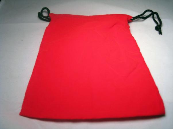 Large Red Cloth Dice Bag (6''x9'')