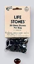 Gaming Counters: Amber Glass Life Stones (20)