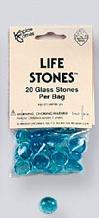 Gaming Counters: Blue Glass Life Stones (20)