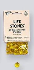 Gaming Counters: Yellow Glass Life Stones (20)