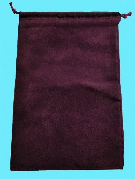 Velour Dice Bags: Small Burgundy (4'' x 6'')