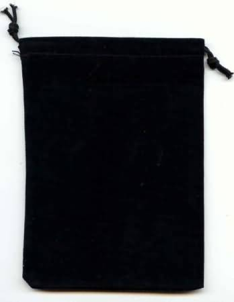 Velour Dice Bags: Small Black (4'' x 6'')