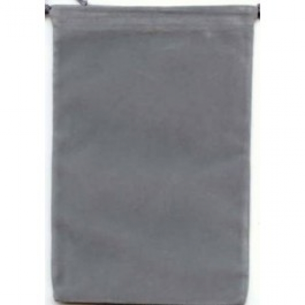 Velour Dice Bags: Large Grey (5'' x 7'')