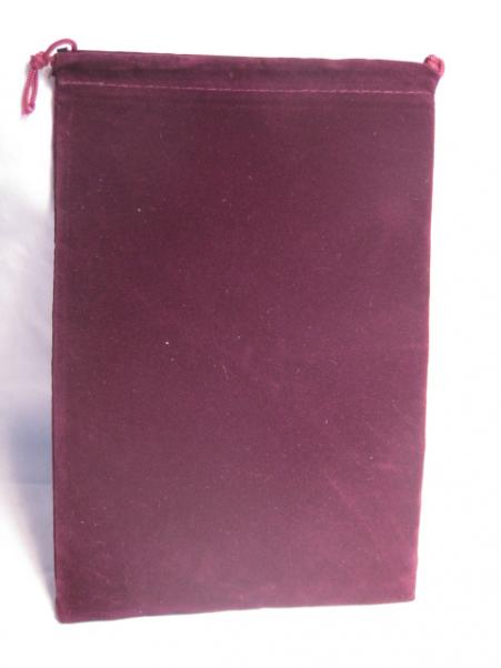 Velour Dice Bags: Large Burgundy (5'' x 7'')