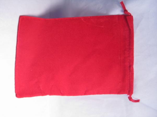 Velour Dice Bags: Large Red (5'' x 7'')