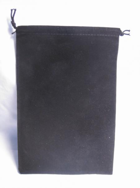 Velour Dice Bags: Large Black (5'' x 7'')