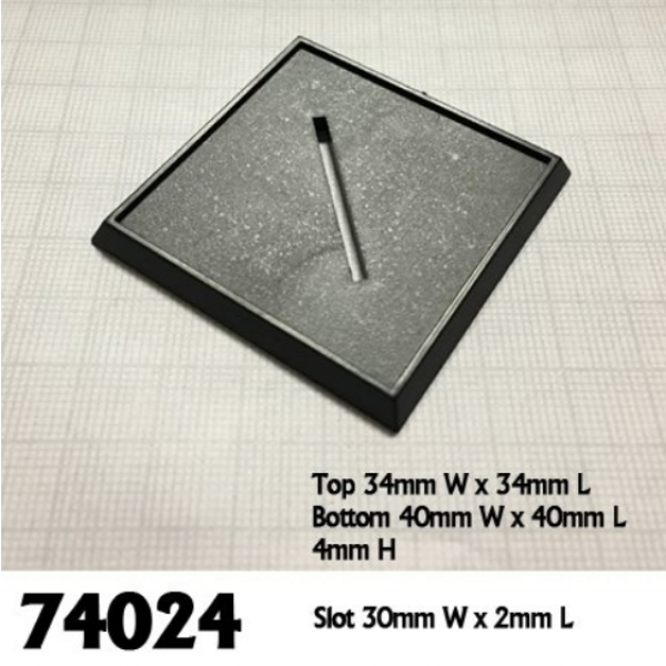 Accessories: 40mm Square Plastic Base (10)