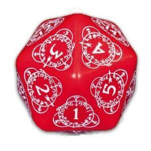 Exotic Dice: d20 Red & White Card Game Level Counter (1)