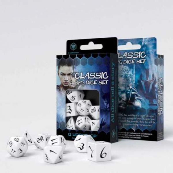 White/Black Classic RPG Dice Set (7)