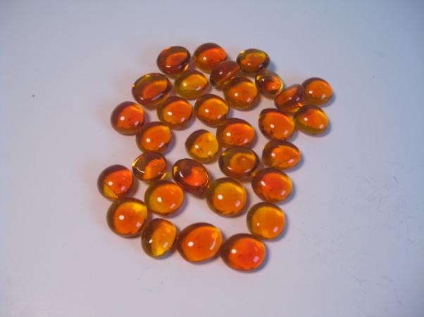 Chessex Gaming Stones: Crystal Orange (40+) [12mm-14mm]