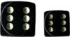 Chessex Dice Sets: Black/Gold Opaque 12mm d6 (36)