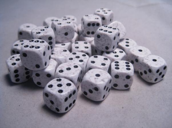 Chessex Dice Sets: Arctic Camo Speckled 12mm d6 (36)
