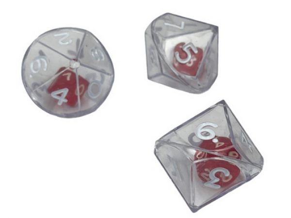 10 Sided Double Dice Clear Transluscent (1)